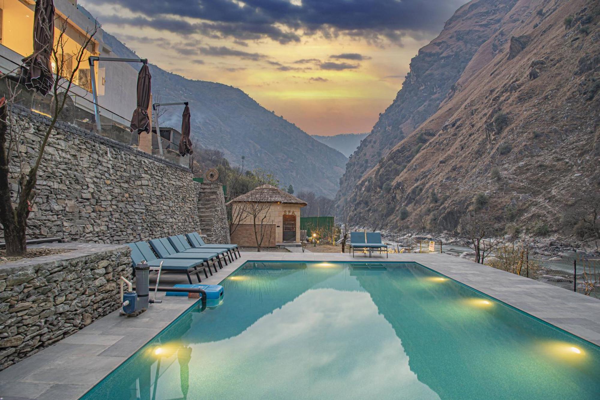 Echor Palm Bliss Riverside Resort & Spa Kasol Buitenkant foto
